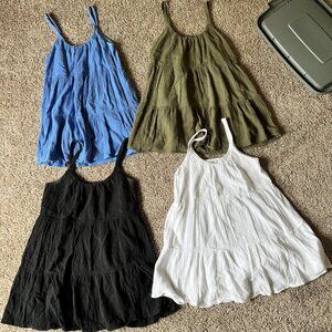 Set of 4x Z Supply Danny Gauze Mini Dress